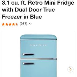 Brand New Galanz Retro Refrigerator Light Blue $175 Pickup In Oakdale 