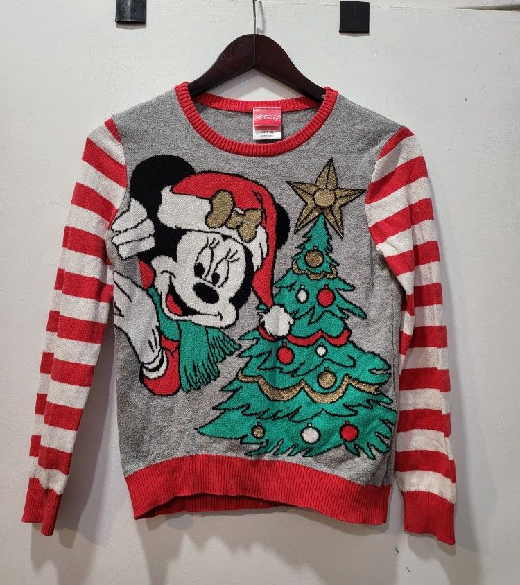 Minnie Mouse Christmas Sweater Size 10-12