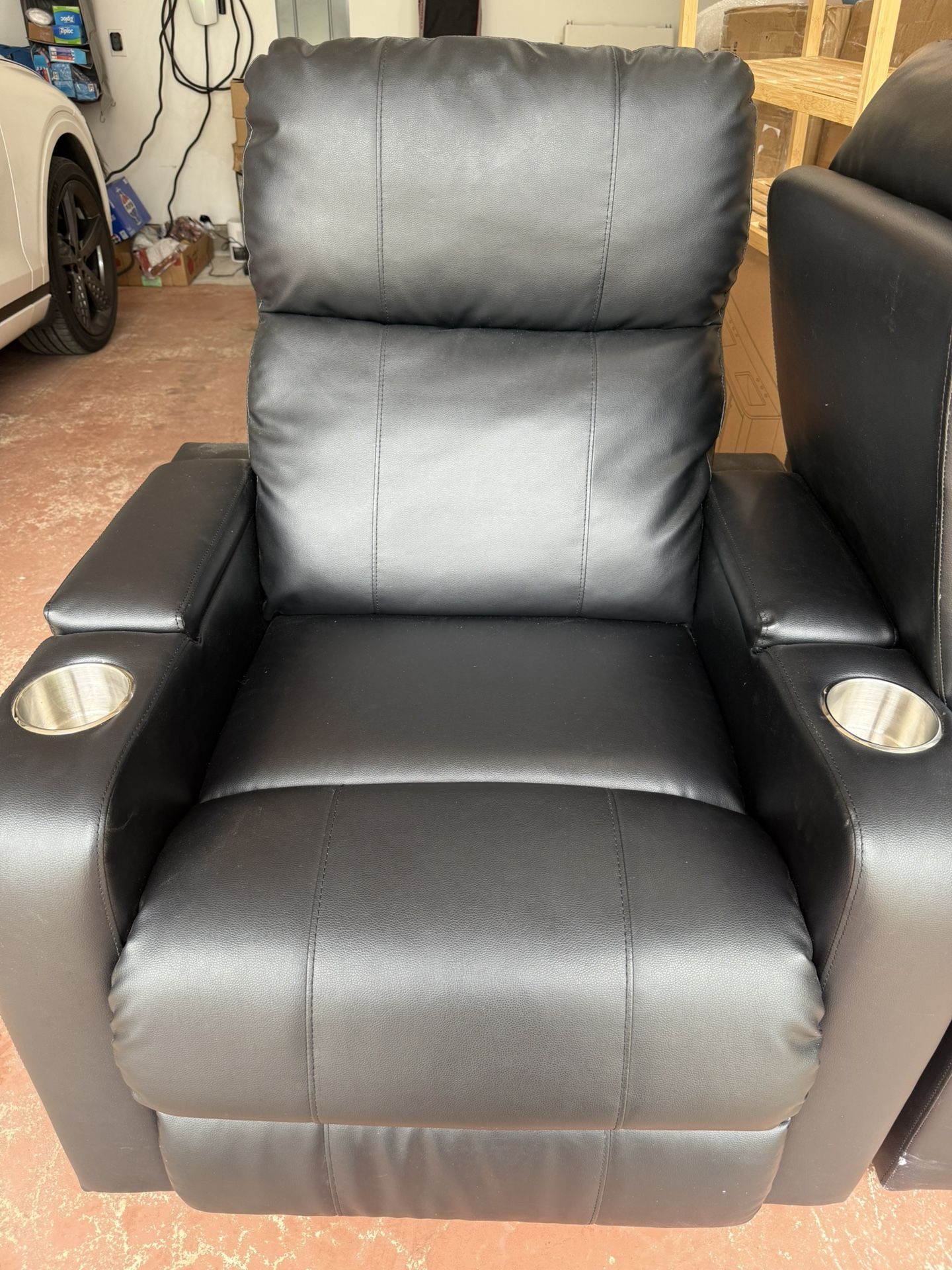2 Like New Black Home Theater Recliners