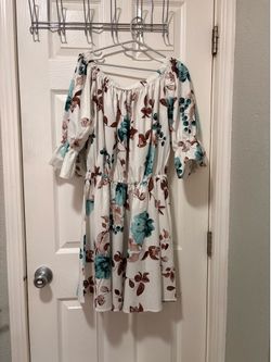 White blue cocktail dress
