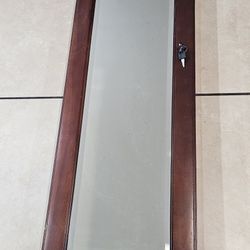 Wall Mounted Locking Jewelry Cabinet
With Mirror 