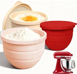 Silicone Mixing Bowls with Lids for KitchenAid