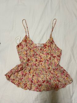 Cozy Fox Floral Peplum Cami Top