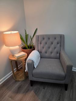 Allen + Roth Casual Grey Accent Armchair
