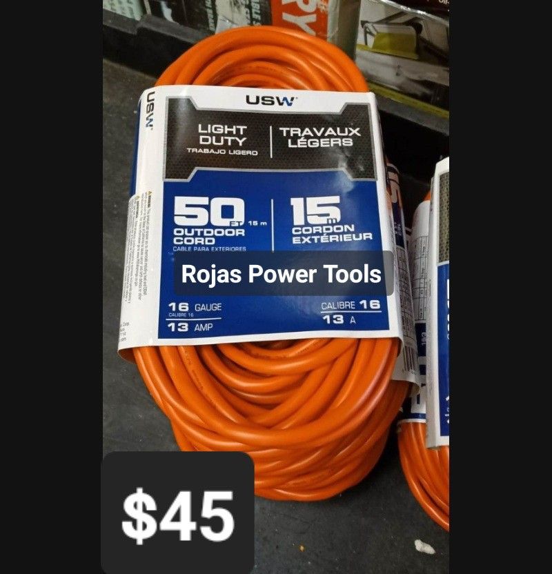 USW 50FT 15M OUTDOOR CORD 16-GAUGE 13AMP
