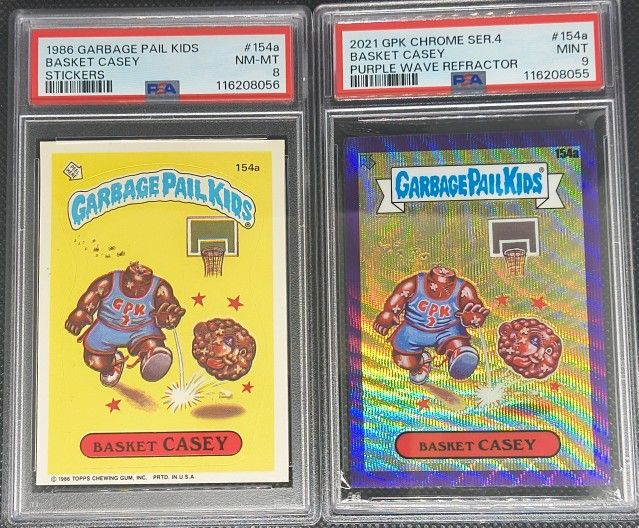 1986 GARBAGE PAIL KIDS STICKERS #154a BASKET CASEY SERIES 4 W/ 2021 Basket Casey