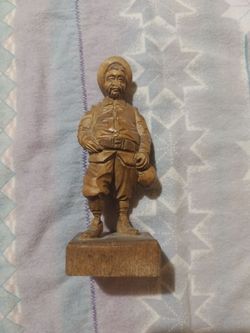 Sancho Panza 5.5 inch carved wood from spain.