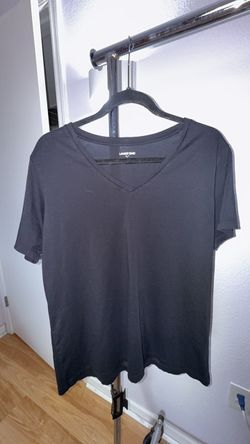 Land’s End Black V-Neck Short Sleeve T-Shirt - Woman’s Size XL/T - 18