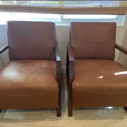 Mid Century Modern Leather Chairs 