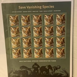 1000 Stamps 2011 Save Vanishing Species -Tiger- Stamp