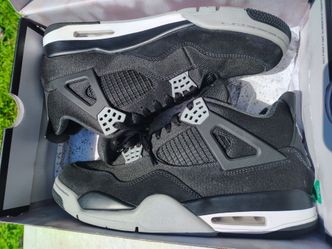 JORDAN 4 BLACK CANVAS