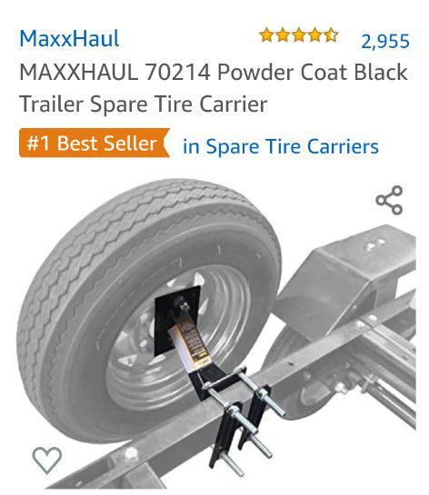 Maxxhaul trailer spare tire carrier