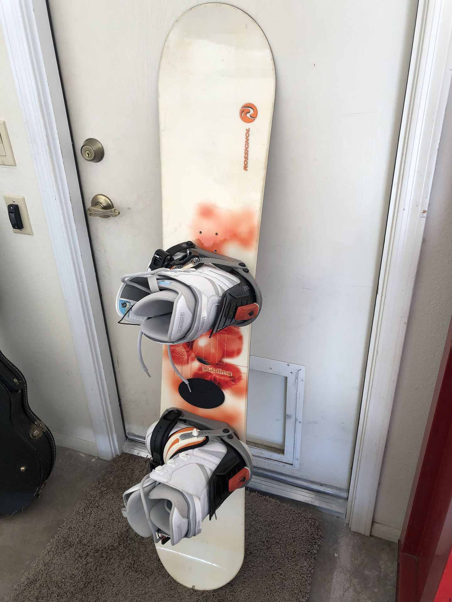 Women’s snowboard and boots