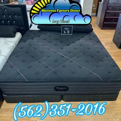 Eastern King Mattress And Box Beautyrest Black New 