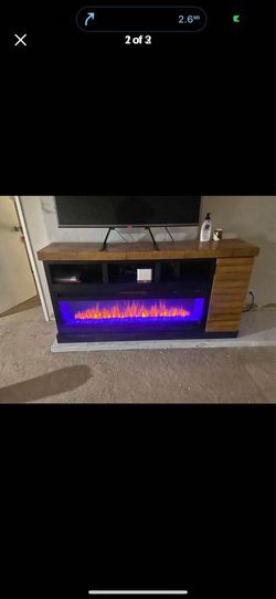 huge entertainment center fireplace