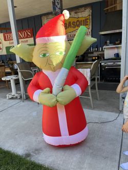 Blow Up Xmas Yoda 