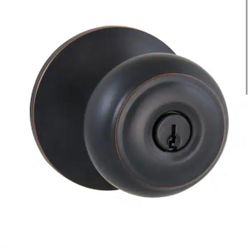 Defiant Hartford Aged Bronze Keyed Entry Door Knob=Def-687