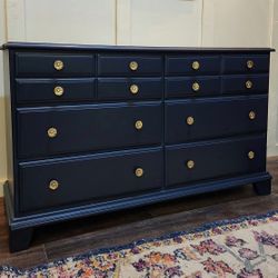 6 Drawer Dresser Navy Blue - Entry Way Table - Buffet TV stand