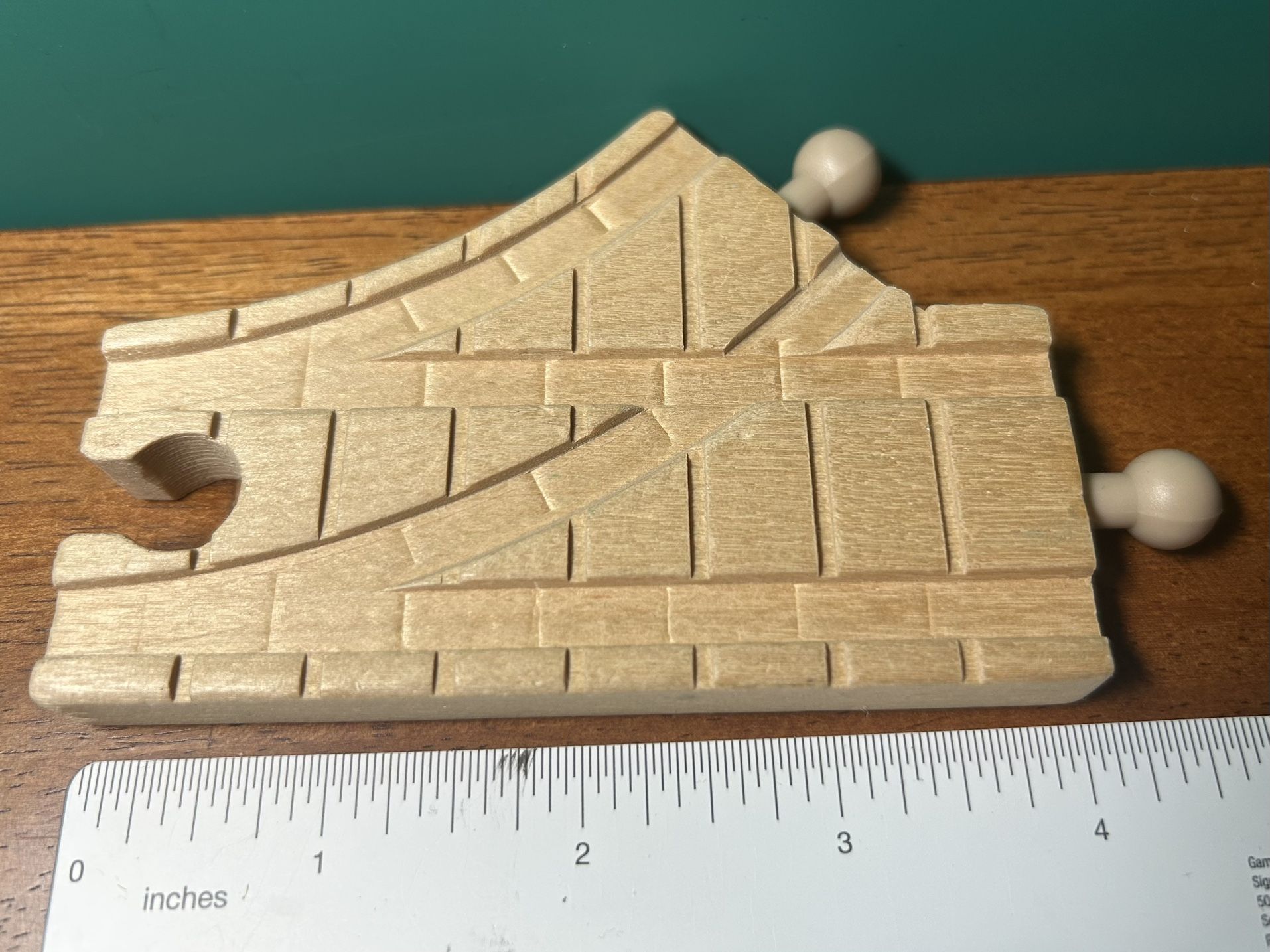 Thomas wooden Railway Train Short Curve Switch Track Clickety Clack