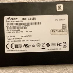 Micron 1100 512GB SATA 6Gbps 2.5 SSD MTFDDAK512TBN 