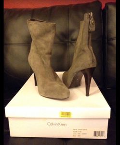 Calvin Klein suede ankle boots 6.5