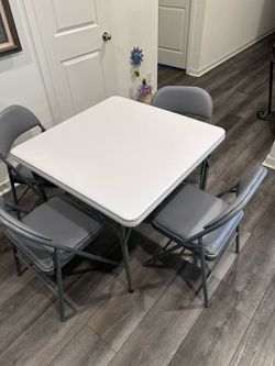 Card table and chairs