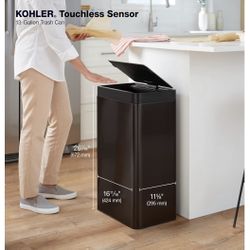 13-Gallon Touchless Stainless Steel Trash Can KOHLER 