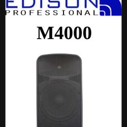 EDISON PROFESSIONAL M4000 DUAL 15 inches BLUETOOTH SPEAKER 4000 WATTS BRAND NEW NEVER USE works with Android and Apple Phone MSRP $350.
