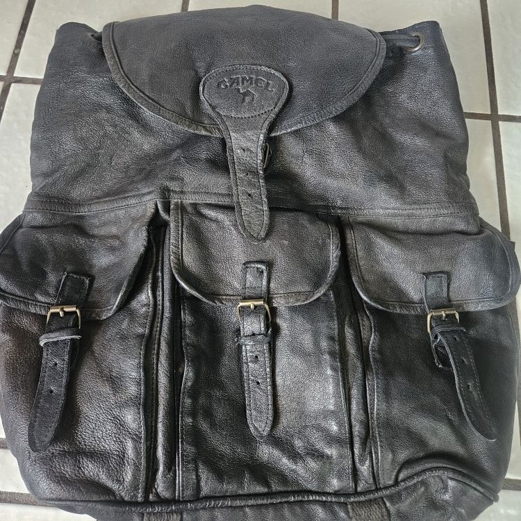 Vintage Camel Cigarette Leather Backpack for Sale in Citrus Heights, CA