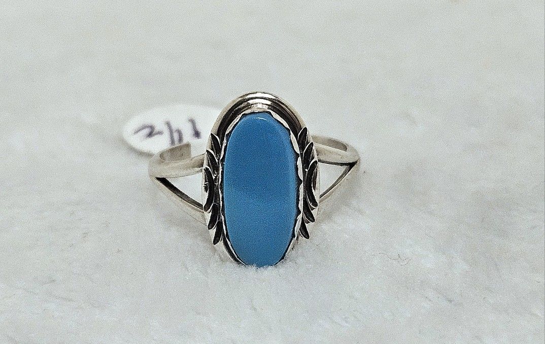 Sterling Silver Turquoise Ring Size 7 1/2
