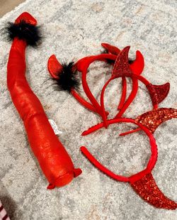 Lot of Devil horns and tail for Costume