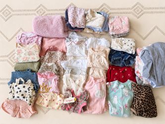 Baby Girl Clothes Bundle (0–6 Months) – 50 Pieces, Swaddles, Bodysuits, Onesies