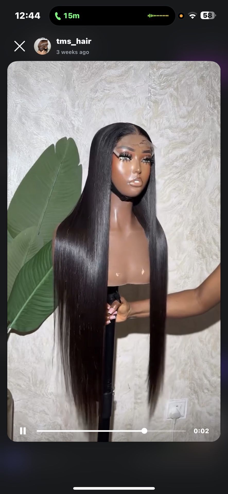 28 Inches Single Donor Wig
