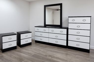 Dresser with Mirror, Chest and Nigthstands / Cómoda con Espejo, Gavetero y Mesitas de Noche 🚚[Fast-Delivery]💨  