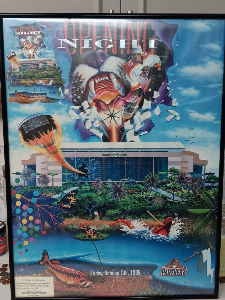 1998 Florida Panthers Opening Night Numbered Lithograph
