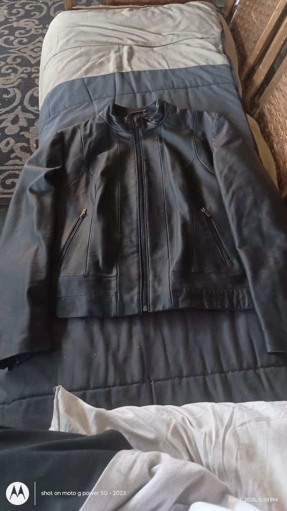 Size (XL)- Wilson's Leather Unisex Genuine Leather Motorcycle Jacket