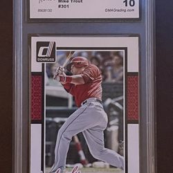 Angels Mike Trout Graded 10 Baseball Card 