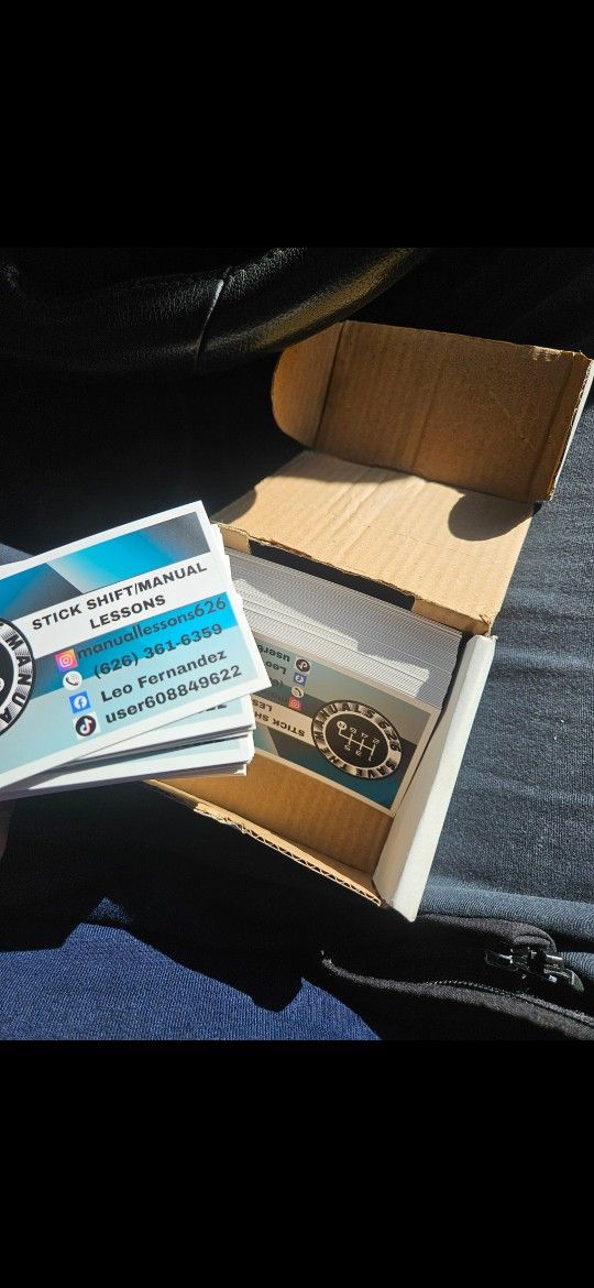 Manual Transmission Practices Cards 