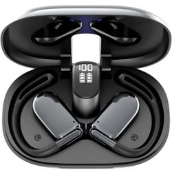 ☆ Open Ear Headphones, 0.28oz Lightweight Next-Gen Bluetooth 5.4 Air Conduction Wireless Earbuds w/Extra Bass, 48H Playtime, 3 EQ Modes, ENC Mic, IPX5