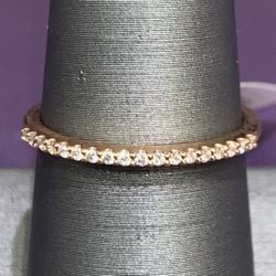 10K Rose Gold Diamond Stackable Ring 0.10 CTW