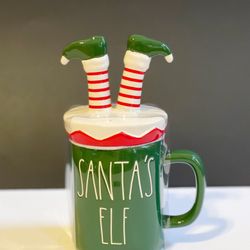 Rae Dunn Santa's Elf mug