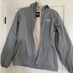 NORTH FACE XS Gray & Pink Dryvent Windbreaker Waterproof Jacket Coat NEW  
