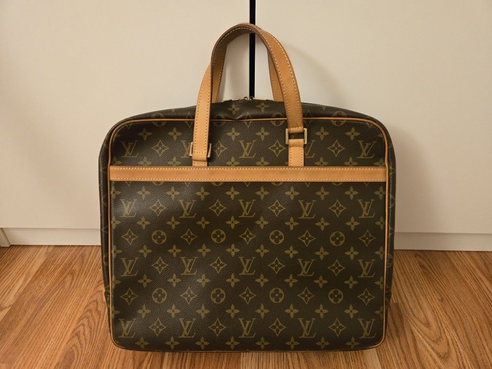 Louis Vuitton Monogram Porte Document Briefcase Tote Bag Hand Bag M53343