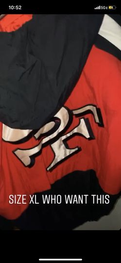 49ers bomber jacket size XL