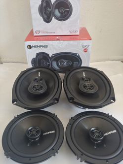 MEMPHIS 1 PAIR 6.5" 2 WAY 100 WATTS & 1 PAIR 6×9 3 WAY 110 WATTS CAR SPEAKER ( BRAND NEW PRICE IS LOWEST INSTALL NOT AVAILABLE )