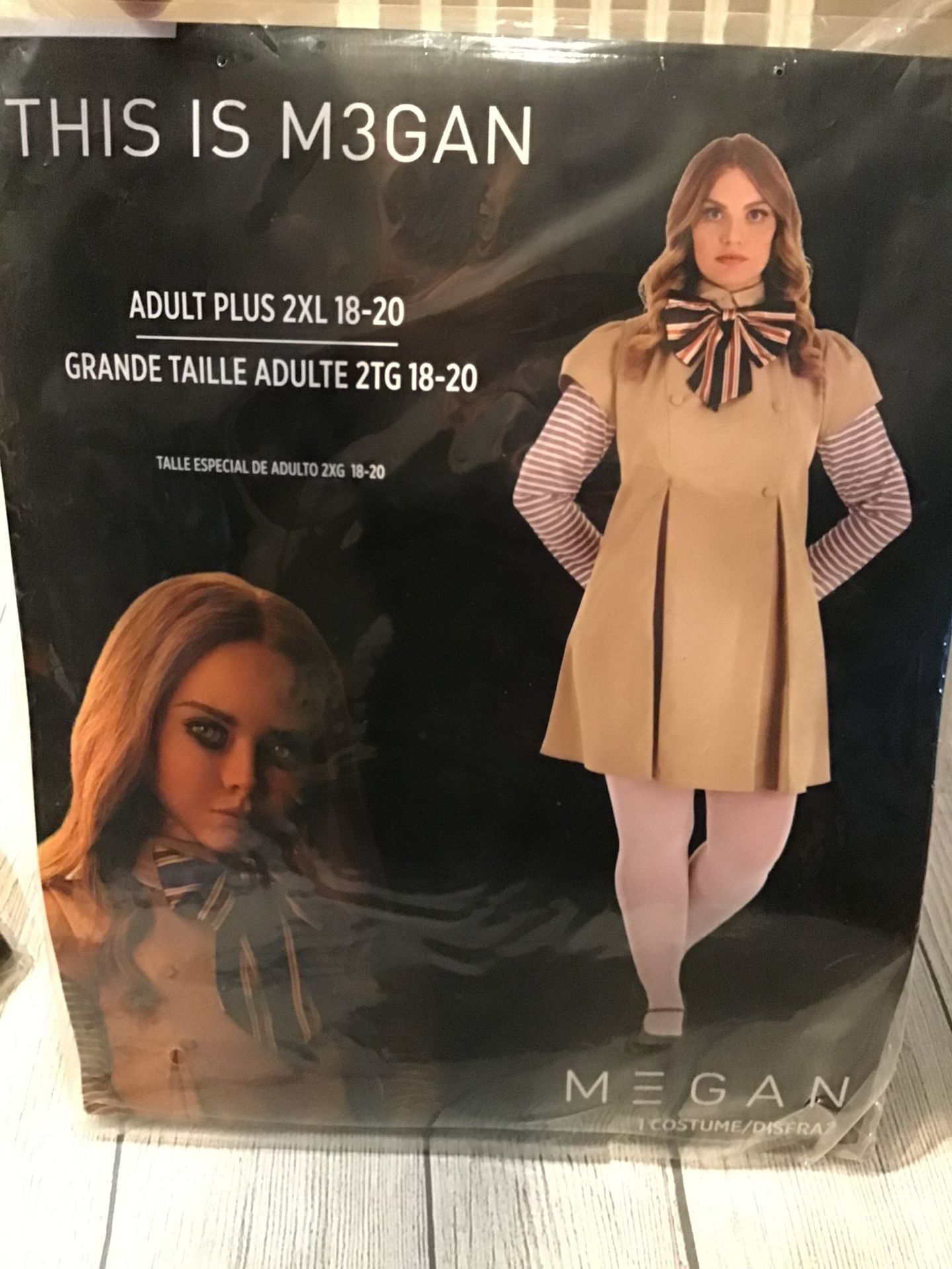This Is M3gan Adult Costume Size 2xl (18-20) -NEW