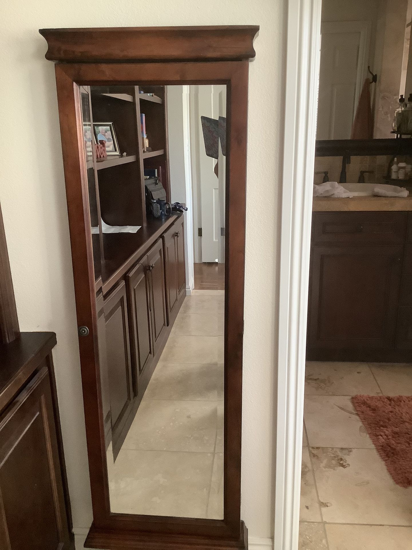 kirklands Wall Mounted jewelry Armoire Full Length Mirror