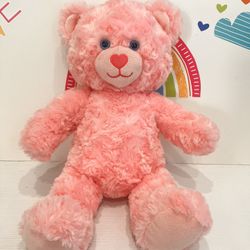 VALENTINE’s DAY PINK TEDDY BEAR - 17 INCH - LIKE NEW