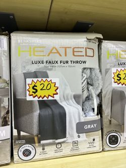 Berkshire Blanket & Home Co Heated Luxe Faux Fur Throw