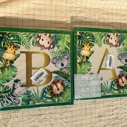 Baby Shower Jungle Boxes “ B A B Y” 4 Pc
